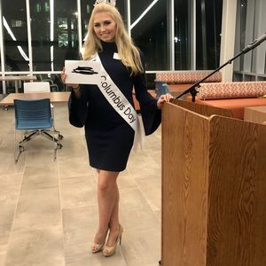 Navy Venus bell sleeve dress